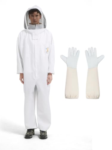 Sting Proof Bee Suit Full Body with Ventilated Hood & Gloves L
