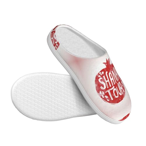 Rosh Hashanah Adult Cotton Slippers Home House Indoor Shoes3