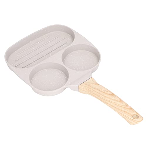 Egg Frying Pan, Aluminum Alloy Nonstick Pancake Pan for Breakfast Hamburger Sandwiches, for Gas Stove & Induction Cooker (3 Cup)