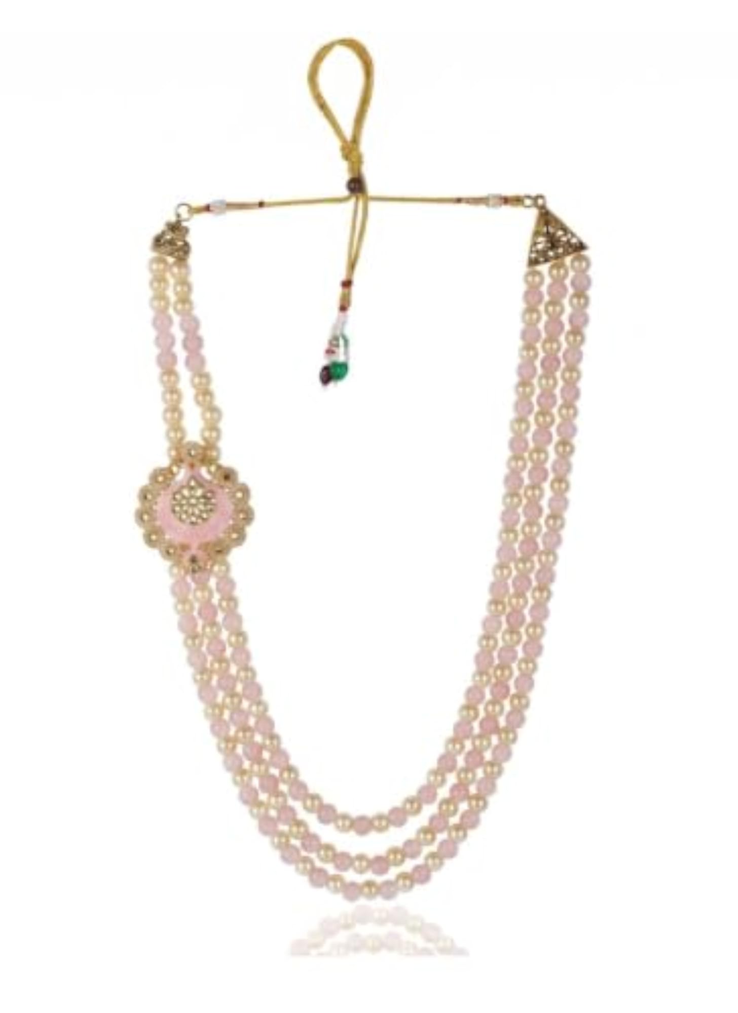 Groom Mala with Matching Brooch for Men, Elegant Accessory