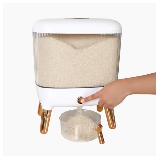 25 lb Rice Dispenser for Easy Storage
