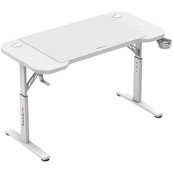 huzaro Hero 2.6 | biurko do gier komputerowych, solidna konstrukcja, ergonomiczna konstrukcja, karbonowa taca, 120 x 60 cm, haczyk na słuchawki, uchwyt na kubek, regulacja 3 wysokości, pasek na kable
