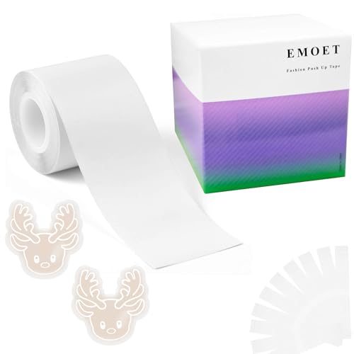 Transparency Boob Tape Kit -Boobtape for Breast Lift with Elk Nipple Covers and Double-Sided Fashion Tape, Breathable Adhesive Bras Tape,Push Up Body tape for Shape | Works Great with Sticky Bra