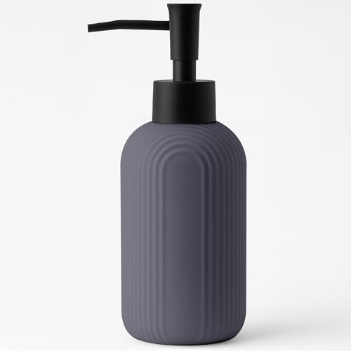 Image of Rioware 300ml Ceramic Soap Dispenser for Kitchen & Bathroom, Grey