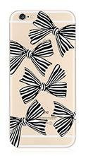 iPhone 5 / 5S Case, DECO FAIRY® Protective Case Bumper[Scratch-Resistant] [Perfect Fit] Ultra Slim Translucent Silicone Clear Case Gel Cover for Apple iPhone 5 / 5S (Black White Bow iPhone 5 / 5S)