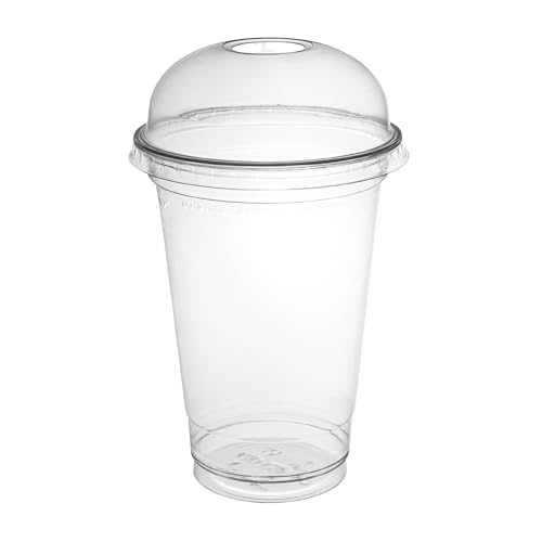 daybays Smoothie Becher to Go 400ml Ø95mm inkl. Domdeckel mit Rundloch 50 Stk. Plastikbecher Trinkbecher Einwegbecher Dessertbecher Eiskaffee Bubble Tea Becher Cocktail Gläser (50, 400ml.) daybays Smoothie Becher to Go 400ml Ø95mm inkl. Domdeckel mit Rundloch 50 Stk. Plastikbecher Trinkbecher Einwegbecher Dessertbecher Eiskaffee Bubble Tea Becher Cocktail Gläser (50, 400ml.)
