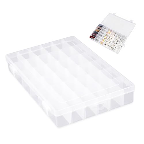 HMCEY Boite de Rangement Compartiments,Boite Plastique Rangement Perles,Organisateur pour Perles,Boîte de Rangements pour Petites Pièces,Perle Organizer...