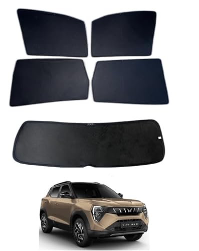 Image of Premium Car Sunshade Fix Type Non-Magnetic Curtain with Rear Dicky Curtain Set of 5pc for New Xuv 3xo