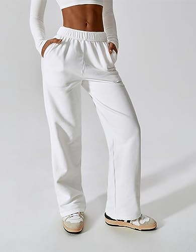 ABOCIW Womens Wide Leg Sweatpants Fleece High Waisted Baggy Sweat Pant Athletic Joggers Lough Pants with Pockets4