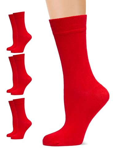 Image of Women's Bamboo Dress Socks, Crew for Business Trouser Casual, Soft, Thin & Seamless, Size 6-9 /9-12 (3, 4 or 5 Pairs)