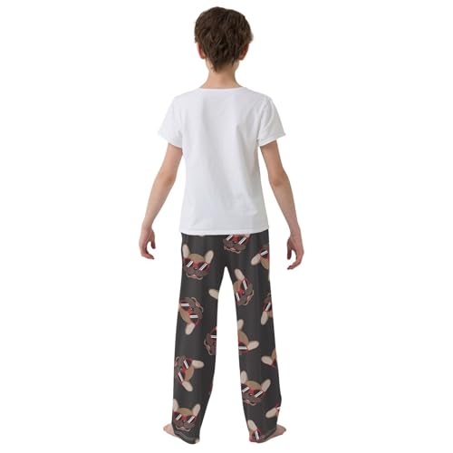Boys' Pants Dog Bulldog Puppy Sunglasses Dark Long Bottoms Jogger Pants Elastic Waist Trousers with Pockets S-XL3