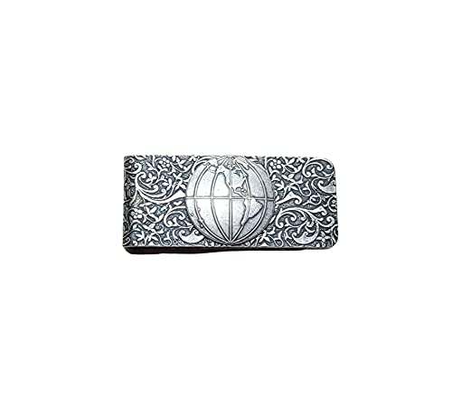 Handmade Oxidized Silver Globe Money Clip2