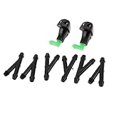 RATCHROLL Windshield Washer Nozzle for Honda Accord 1998-2002 Front W/ 6 Pcs Y Hose Connector Car 76810S84A02 Black Plastic 1 Set