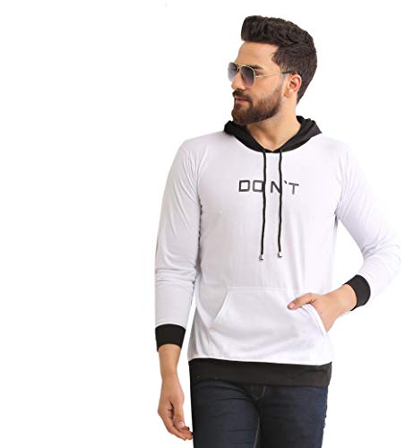 Image of Dagcros Men's Full Sleeve Printed Hooded T-Shirt