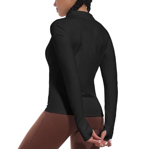 Cighay WA131 Women'S Athletic Jacket Zip Up Workout Jacket With Pockets Running Hoodless Yoga Jacket Slim Fit thumb #4