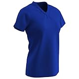 Champro Star Ladies V Neck T Shirt, Women's Large, Royal