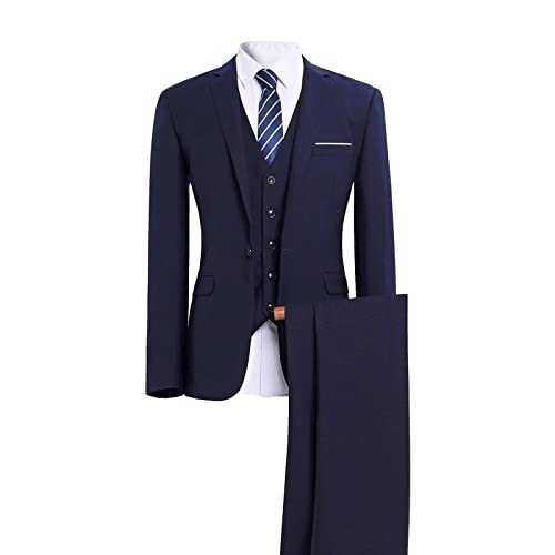 Costume bleu marine homme fini les faux plis avec cet ensemble 4 pièces léger et élégant