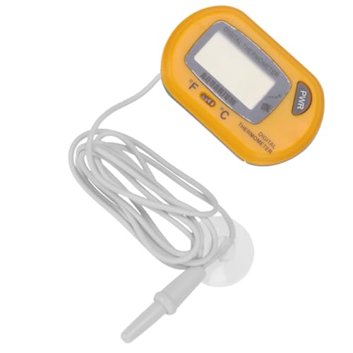 CAXUSD 高精防水ミニ水槽温計 魚鉢 熱帯魚用デジタル温計 大型表示窓 コ