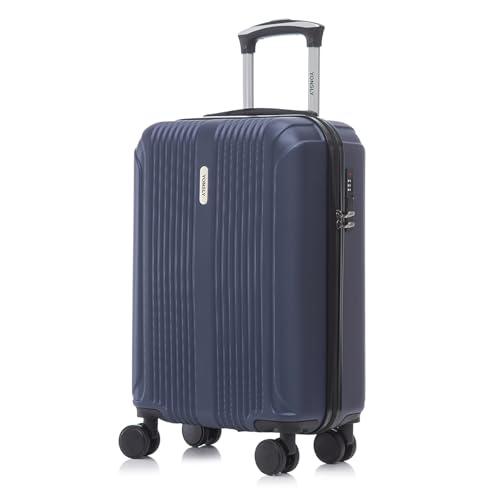 yonsly Koffer Suitcase, Trolley Reisekoffer, Rollkoffer Handgepäck mit 4 Rollen 360°, ABS Hartschalen, Sicherheitsschloss, Weicher Gummigriff, 210D-Futter