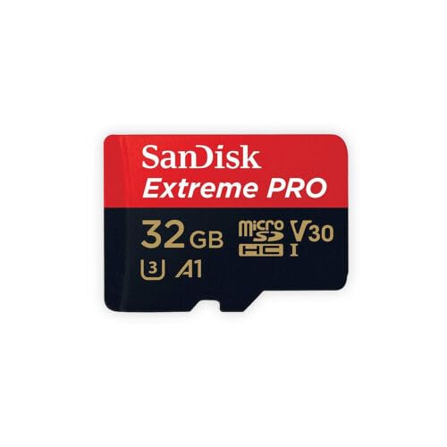 SanDisk Extreme PRO microSDHC Memory Card Plus SD Adapter up to 100 MB/s, Class 10, U3, V30, A1 - 32GB SDSQXCG-032G - image 3