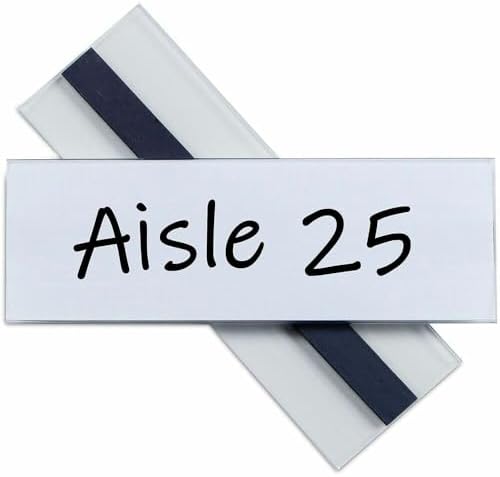 C-Line Magnetic Label Holders, Rigid PVC, Clear, 2 x 6, 10/PK (87820) image 2