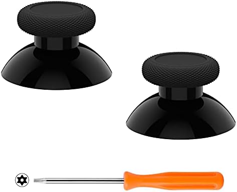 eXtremeRate Replacement Thumbsticks for Xbox Series X & S, Joysticks Repair Kit for Xbox Wireless Controller, Custom Analog Stick Buttons for Xbox One S/X/Elite Controller - Black
