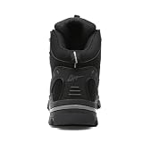 WOWEI Wanderstiefel Wanderschuhe wasserdichte Outdoor Sportlich Gleitsicher Bequem Leicht Bergstiefel Trekking Schuhe Damen Herren Wanderhalbschuhe, Schwarz-1, 39 EU
