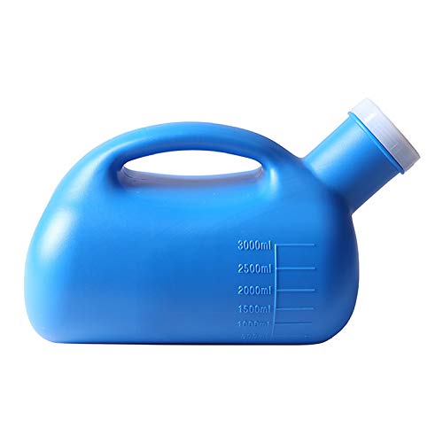 YNGJUENCP Urinois pour Hommes Portables Mâle Urinoir avec Couvercle 3000 ML De Grande Capacité Coupes D'urine Anti-déversement pour Incontinence, âgée, Voyage, Conduite, Camping