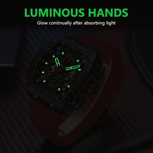 Image of Mini Focus Men's Multifunctional Chronograph Watch for Men with Date, and 24-Hour Sub-Dial, Water Resistant Square Dial Unique Design for Sports, Party, Gifting - (MF0399G)