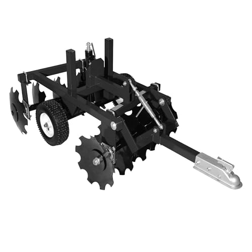 Field Tuff Disc Harrow Tow-Behind 10-14" Steel Blade for ATVs, UTVs, or...