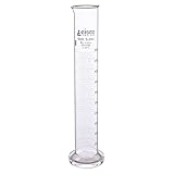 Graduated Cylinder, 500ml - Class A Tolerance ±2.50ml - Round Base - Blue Graduations - Borosilicate...