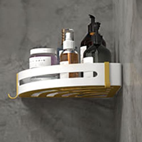 Estante de baño blanco de 3 niveles de aluminio sin taladro 6