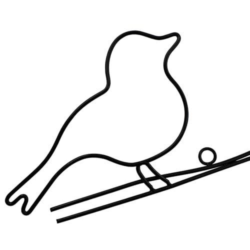 MrMrKura 鳥 壁 装飾 メタル ワイヤー 金属製 飾り 壁掛け ブラック ウォールデコ 黒 バード 木枝 電線 アートデコレーション モノクロ ホーム飾り デコレーション リービング 寝室 玄関 店舗装飾 (電線型) [5]