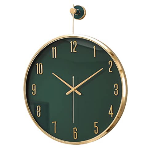 Horloge murale non coche silencieuse au design scandinave épuré pour salon