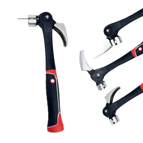 Forged Steel Claw Hammer with Magnetic Nail Starter &...
