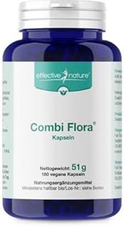 effective nature Combi Flora Kapseln - Zur Täglichen Nahrungsergänzung - 180 vegane Kapseln