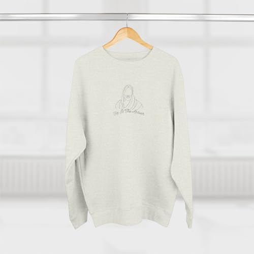 He is the Answer Cozy Unisex Crewneck Sweatshirt with Minimalist Design, Perfect for Casual Wear, Gifts, and Everyday Comfort4