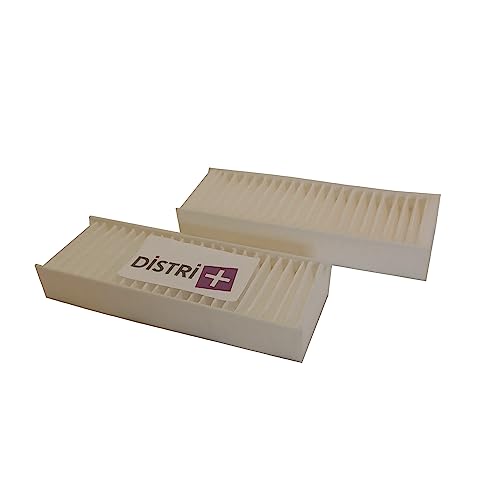 Distri+ - Lot de 2 filtres à poussières de Charbon Moteur pour aspirations centralisées Cyclovac GX711, GX2011, GX310, DL201