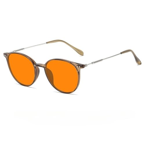 Lunettes de vision nocturne pour conduire le soir sans fatigue visuelle couleur thé et orange