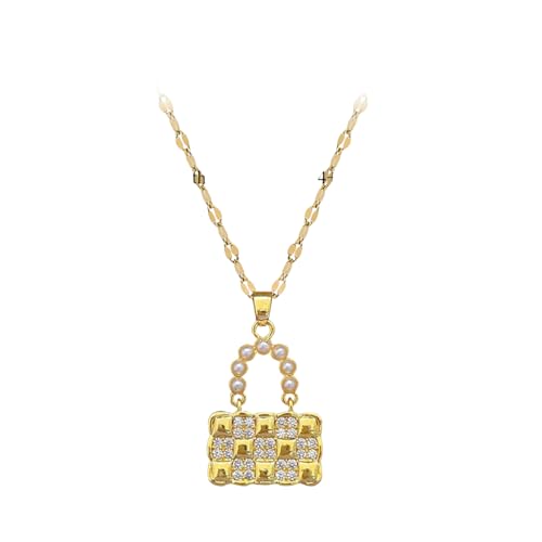 Collier sac de fausses perles femmes zircon élégant anniversaire