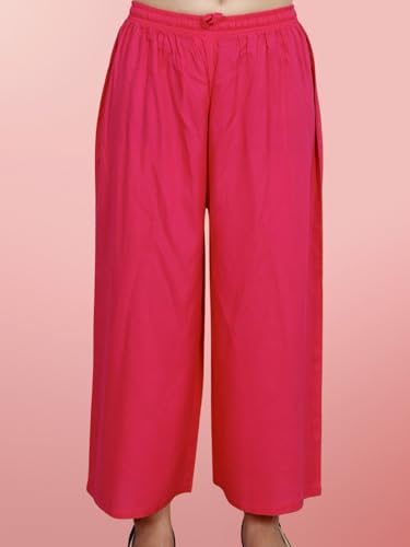 Image of Women's Solid Rayon Palazzo Pants Regular Palazo