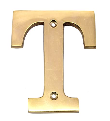 esplanade Brass House Hotel Door Name - Wall Door Plaque Alphabet Letter "Z" - 4" Inches ("T" Alphabet - 4)