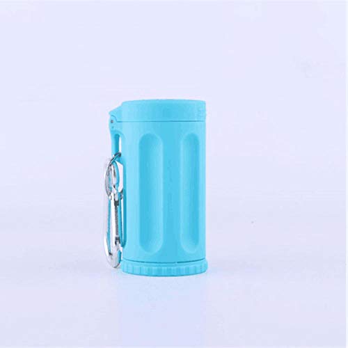 THREESS Robuster tragbarer Mini Aschenbecher Taschenaschenbecher Schlüsselbund Candy Farbe Auto Aschenbecher Rauchzubehör Strand Aschenbecher, blau 3,5x7cm Cover