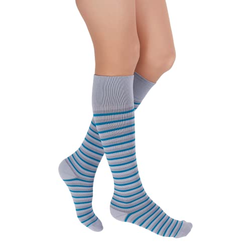 Image of Rejuva Stripe Pattern 15-20 mmHg Graduated Compression Socks for Women & Men