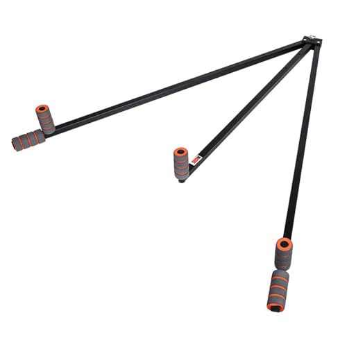 Estirador de piernas de 3 barras para yoga, baile, gimnasio, con longitud ajustable y agarres acolchados