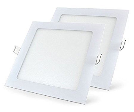 RIFLECTION Energy Saver Lowprice Durable LED Slim Panel 22 watt (White,Square) Pack of 2