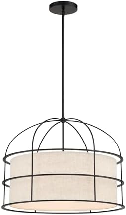 Minka Lavery 2155-66A Gateway Park Pendant, 5-Light, 300 Total Watts, 20-in H x 15-in W, Coal Black