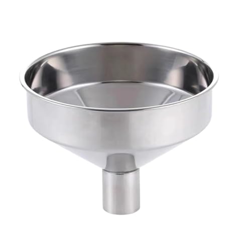 304ステンレス製 大口径漏斗 厚壁・軽量デザイン 液体から粉末まであらゆる素材対応 洗浄可能で長寿命 工業・業務・家庭用 レストラン/醸造所にも CREATEWEALTH (上部28cm〜下部8cm)