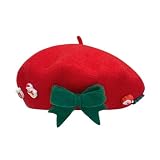 Sombreros de Navidad genéricos para mujer | Gorro cálido con nudo retro,gorro de Navidad elegante con , para de invierno, disfraces, vacaciones, Acción de Gracias, de Año Nuevo y