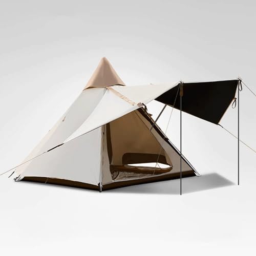 Carpa tipo pirámide grande para camping GERRIT blanca miniatura 1